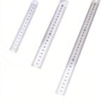 Ruler (stainless steel, 30cm, cork base)